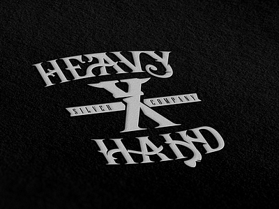 Heavy X Hand anvil custom font hand made jewelry silver vintage