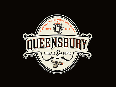Queensbury Cigar and Pipe cigars custom label pipes retro vintage