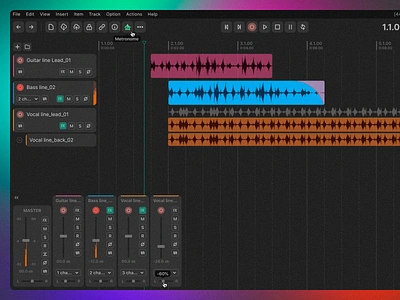 REAPER – Digital audio workstation daw product design reaper ui ux uxui