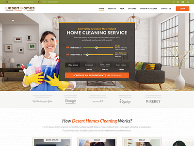 Desert Homes Cleaning design homepage web webdesign