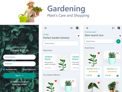 Gardenshop mobile app template