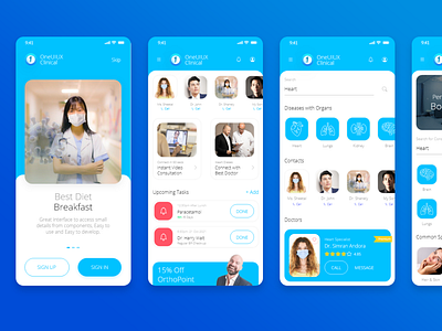 OneUIUX v2 Medical Health Mobile HTML Template