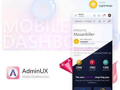 The best mobile html template UI UX designs AdminUX mobile.