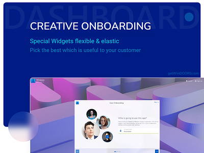 Onboarding - first time logged in user with getwindoors