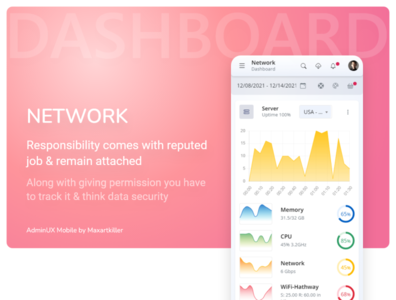 Networking AdminUX mobile HTML template UI UX designs. by maxartkiller ...