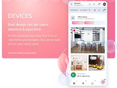 Devices Control AdminUX mobile HTML template UI UX designs.