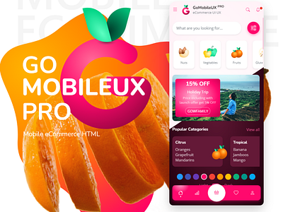 GoMobile UX PRO Mobile eCommerce app template