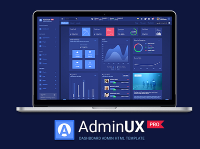 Adminux PRO HTML admin design admin template admintemplates angular angular admin template bootstrap 4 branding dashboard app dashboard design dashboard template dashboard ui design html 5 ui ux