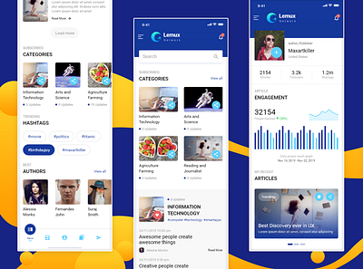 Lemux Multipurpose Mobile HTML Template android app angular app bootstrap 4 design f7 framework7 html 5 magazine mobile app mobile app design mobile app development mobile design news news app ui ux