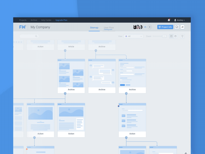 Fit to View app design saas sitemap startup ui ux workflow zoom