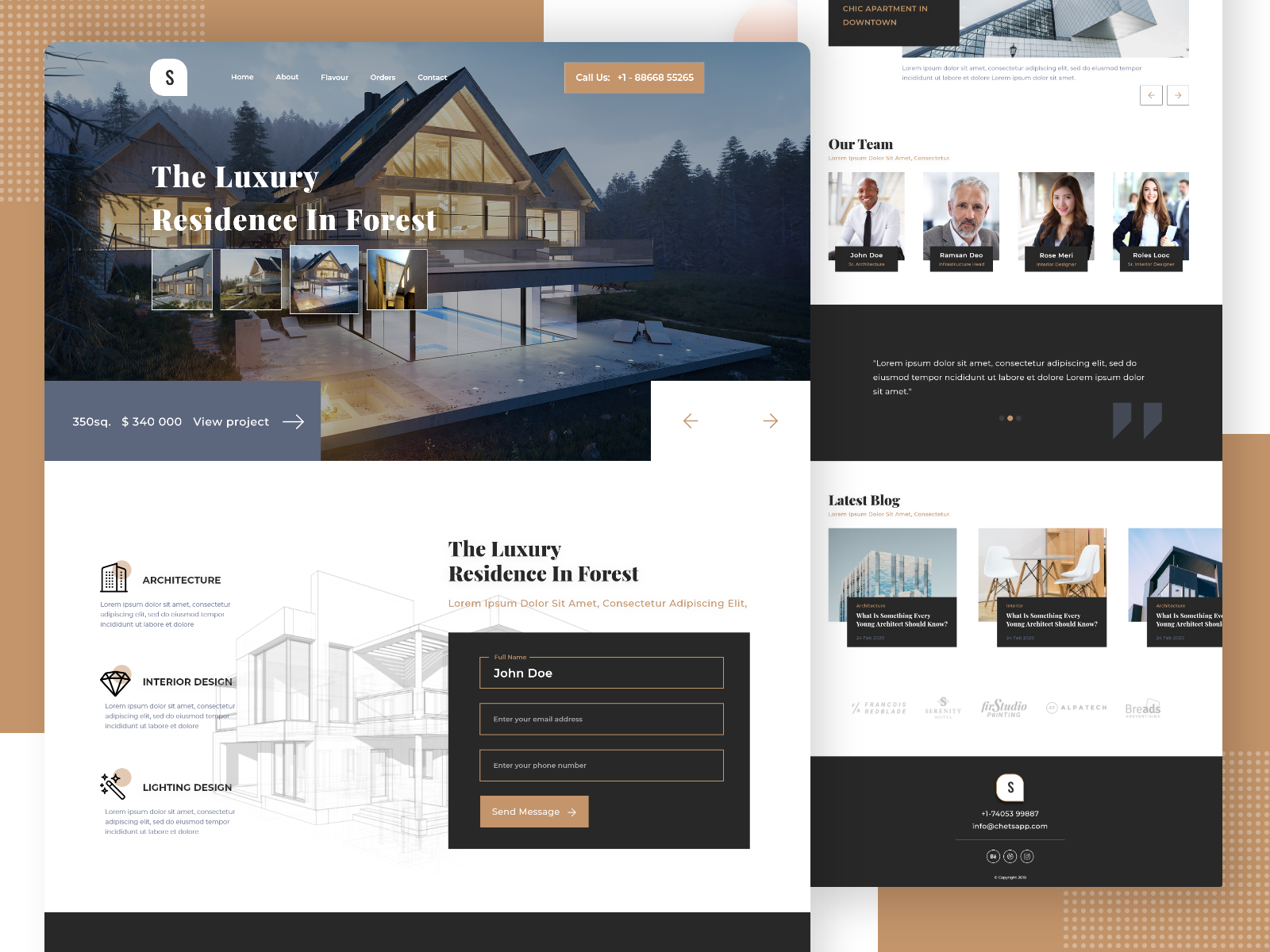 Architecture Landing Page by Manjay on Dribbble