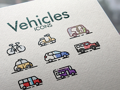 Vehicles Iconset android app design icons ios web