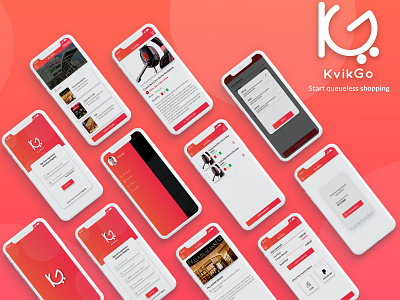 KvikGo (Queueless Checkout App UI) android app ecommerce ios shopping app ui