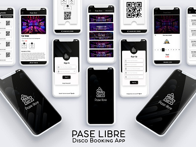 Pase Libre ( Dicso Booking App) android booking app darkui disco ios mockup ui ux