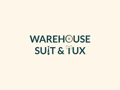 Wharehouse Suit and Tux branding logo design typography