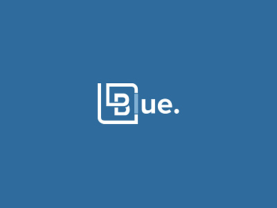 Blue branding logo design typography