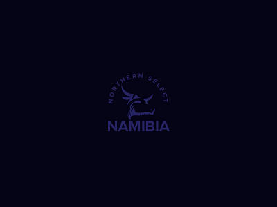 Northern Namibia branding bull illustration logo design typography