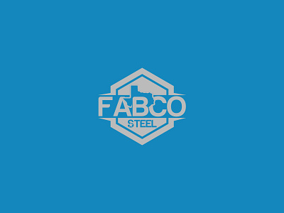 Fabco Steel badge branding illustration logo design map steel typography