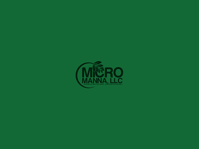 Micro Manna Llc branding leaves logo design micro typography