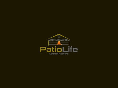 Patiolife branding illustration kitchen life logo design outdoor patio typography