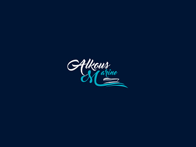 Alkous Marine branding design illustration logo logo design typography