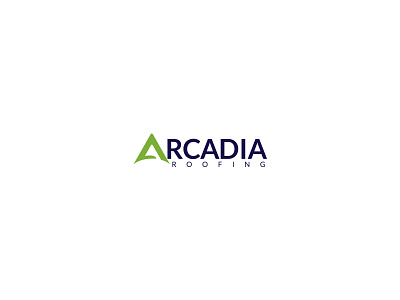 Arcadia Roofing branding design logo logo design typography