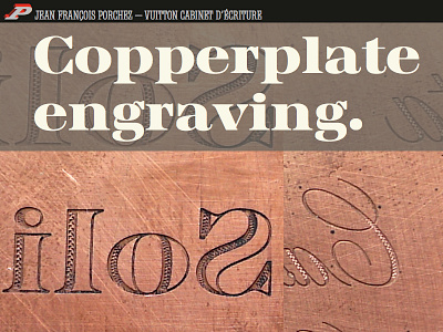 Otis College 2013 talk copperplate engraving typography vuitton zecraft