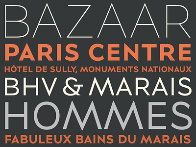 BHV Marais typeface 2012 2013 bhv marais geometric royalties sans sanserif zecraft
