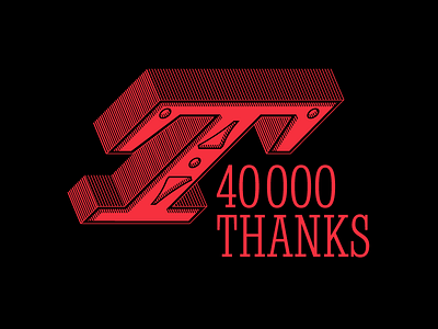 40000 followers behance followers thanks typofonderie