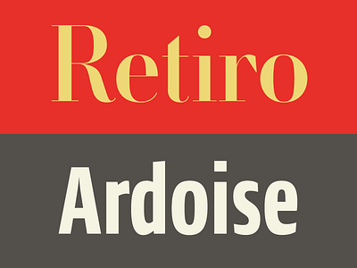 Pairing Retiro Ardoise ardoise didot pairing retiro sanserif spanish typofonderie typography zecraft