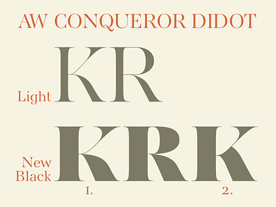 AW Conqueror Didot Black K or K? 2014 awconqueror contrast didot font high typeface typofonderie typography zecraft