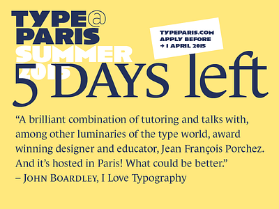 Type@Paris 2015 5days left adobe design font fontyou masterclass monotype paris typeface typekit typeparis typofonderie typography