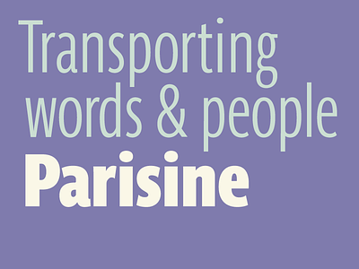 Parisine transport words and people