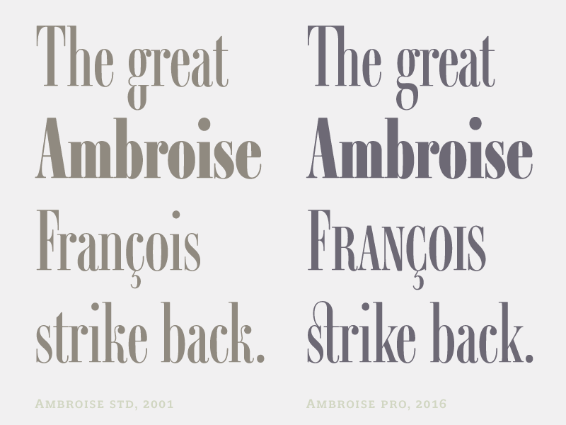 Ambroise Pro François by Jean François Porchez on Dribbble