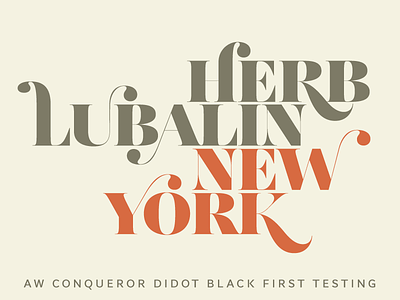 AW Conqueror Didot Black — first test aw conqueror caps didot lubalin opentype testing typofonderie typography