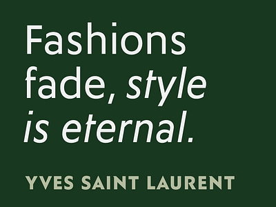 Fashions fade, style is eternal: Ysans