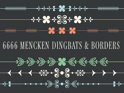 6666 Mencken Dingbats & Borders! 6666 borders devil dingbats mencken menckenpro opentype satan typofonderie typography variable