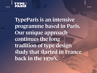 TypeParis Summer 2018 design fonts typeface typeparis workshop