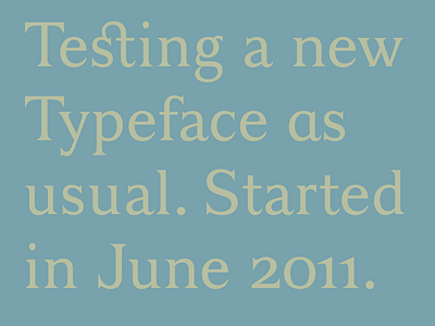 Serif typeface started in June 2011