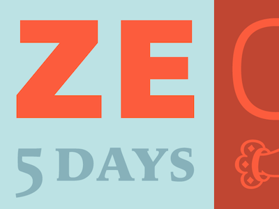Ze Offer, 5 days, 5 typefaces