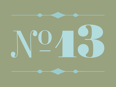Ambroise Numero 13 2013 ambroise no13 numbers typofonderie
