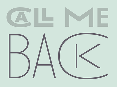 Call Me Back Anisette 2013 anisette features font opentype pro typography