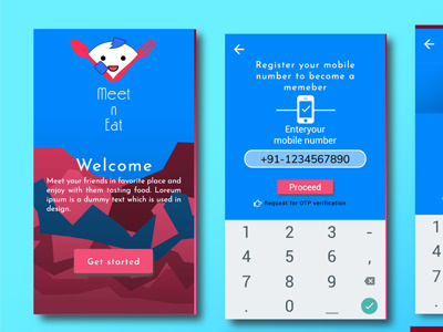 Meet N Eat App Design app mock eat landing page meet social app