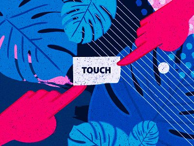 TOUCH color hands illustration serie summer texture touch
