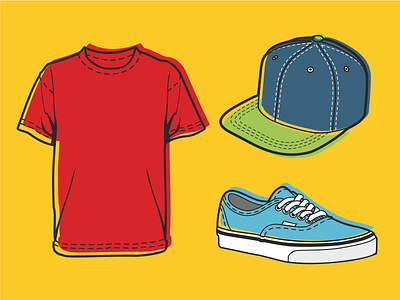 Casual Clothes flat illustration