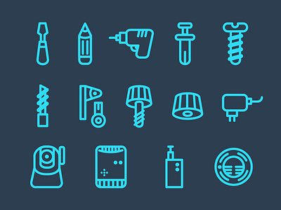 Right tools for the job flat icons minimal