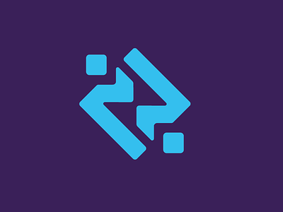 mikeluczak.com logo v2 blue logo minimal personal runic