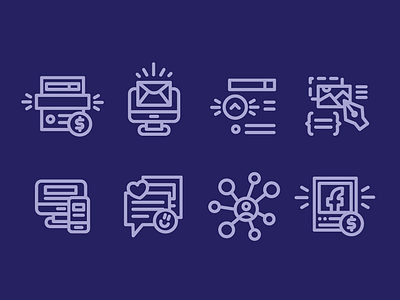 Digital marketing icons