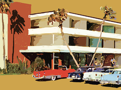 No Vacancy Beachside art direction girlskateboards illustration midcentury motels photoshop