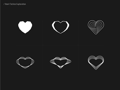 Heart Techno Exploration branding experiment exploration frequency heart logo love lovely monogram waves